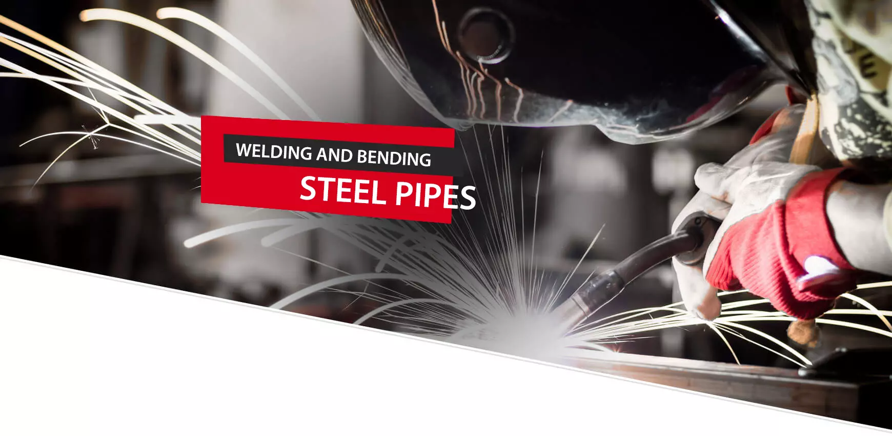 Welding and bending steel pipes